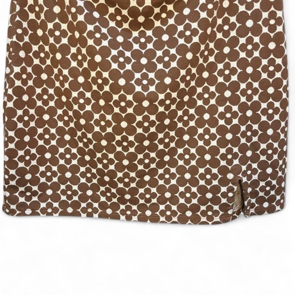 Hollister Co. brown and beige floral print mini skirt